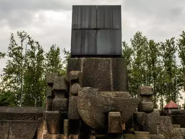 The Auschwitz Birkenau Victims Monument made out of stone