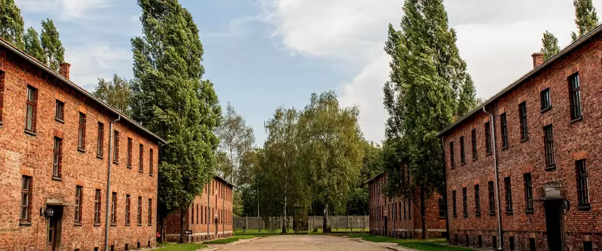 Auschwitz tour - some of the brick blocks of this concentration camp